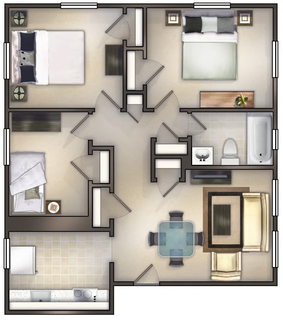 Floor Plans of Frederick Greenes Apartments in Frederick, MD
